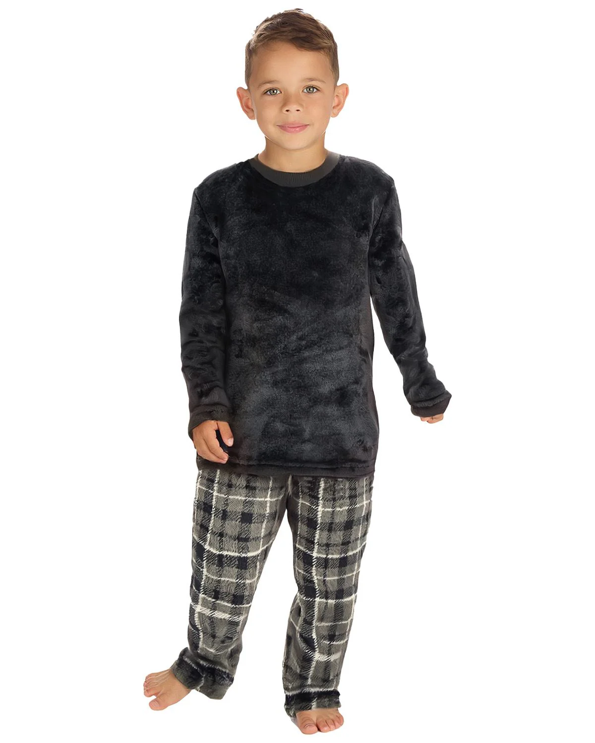 Cargo Bay Boys Polished Fleece Check Pyjamas - Image 12