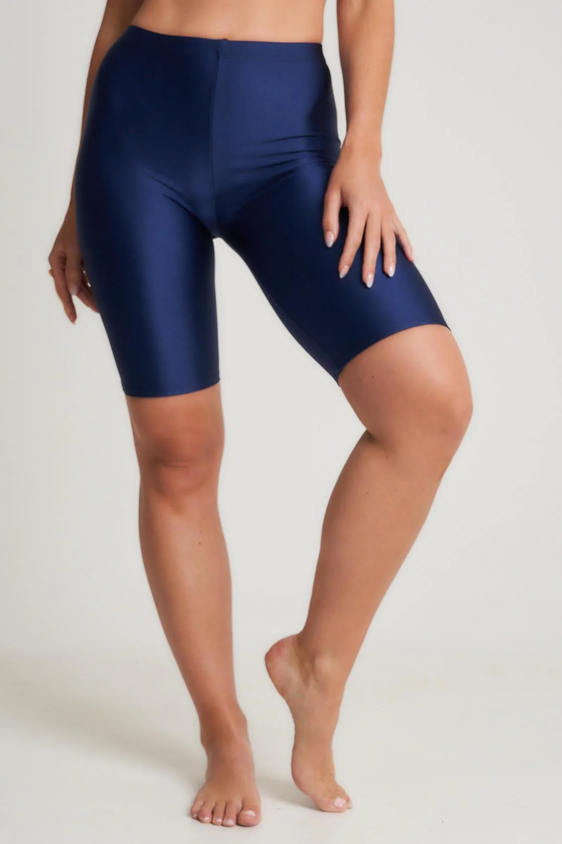 Womens Classic Shiny Lycra Cycling Shorts - Image 8